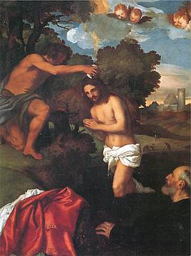 Tiziano Vecellio, Battesimo di Cristo - Roma, Musei Capitolini - Pinacoteca Capitolina Tiziano Vecellio, Battesimo di Cristo - Roma, Musei Capitolini - Pinacoteca Capitolina