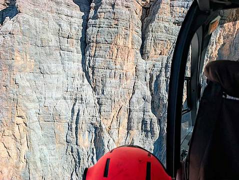 in Civetta, lungo la via Solleder- Lettembauer, dove all'altezza del Cristallino in Civetta, lungo la via Solleder- Lettembauer, dove all'altezza del Cristallino