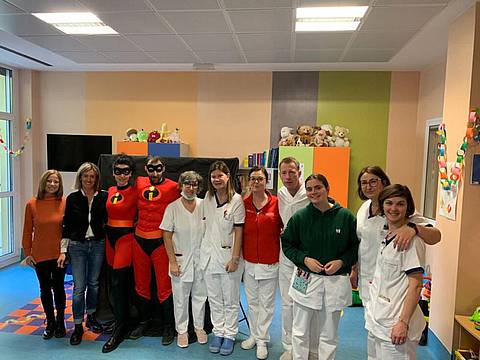 Carnevale nel reparto di pediatria