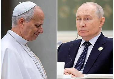 Papa Leone XIV e Vladimir Putin - (Foto Ipa e Afp) Papa Leone XIV e Vladimir Putin - (Foto Ipa e Afp)
