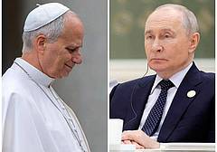 Papa Leone XIV e Vladimir Putin - (Foto Ipa e Afp) Papa Leone XIV e Vladimir Putin - (Foto Ipa e Afp)