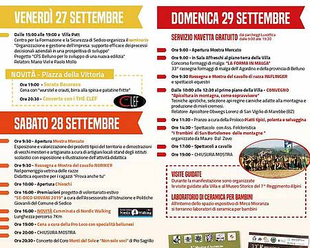 Colori Sapori e Profumi - Autunno 2019 - Programma Colori Sapori e Profumi - Autunno 2019 - Programma