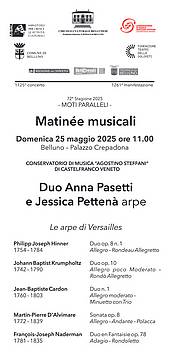 Matinée con il Duo d'arpe Anna Pesetti e Jessica Pettenà - maggio 2025