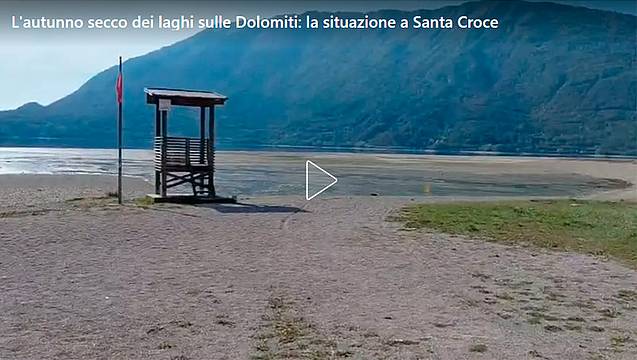L'autunno secco dei laghi sulle Dolomiti la situazione a Santa Croce