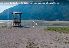 L'autunno secco dei laghi sulle Dolomiti la situazione a Santa Croce L'autunno secco dei laghi sulle Dolomiti la situazione a Santa Croce