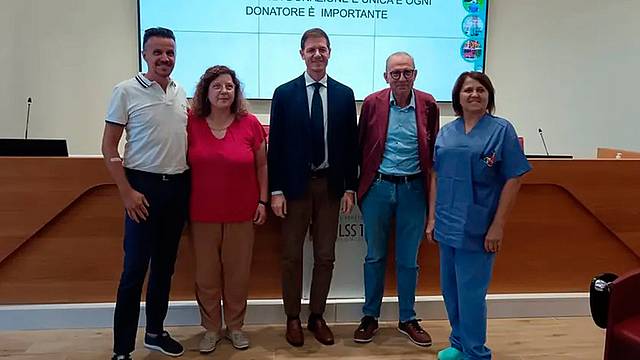 Da sinistra Loris Tonet, Susanna Resenterra, Achille Di Falco, Lorenzo Bernardi e Anna Chierzi