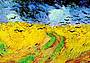 Vincent van Gogh, Campo di grano con corvi, 1890  Amsterdam, Van Gogh Museum (Vincent van Gogh Foundation) - Vincent van Gogh, Campi di grano a Auvers, 1890  Vienna, Österreichische Galerie Belvedere
