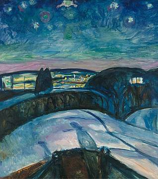 Edvard Munch, Notte stellata (particolare), 1922-1924 - Oslo, Munch Museum Edvard Munch, Notte stellata (particolare), 1922-1924 - Oslo, Munch Museum