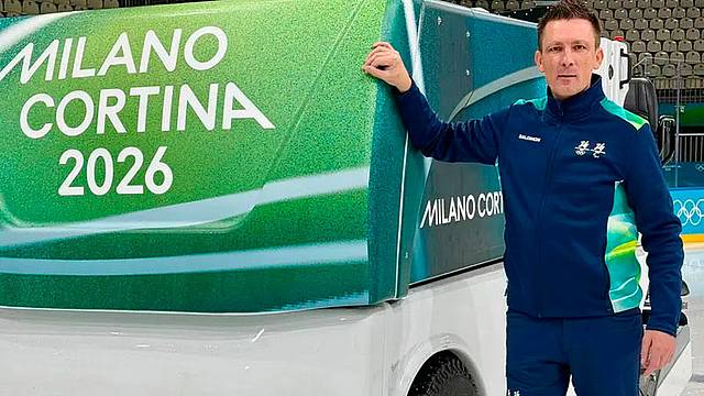 Davide Levis con la Zamboni (conosciuta anche come Rolba) alle Olimpiadi