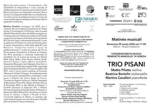 01. Circolo Culturale Bellse Matinee - Trio Pisani 1