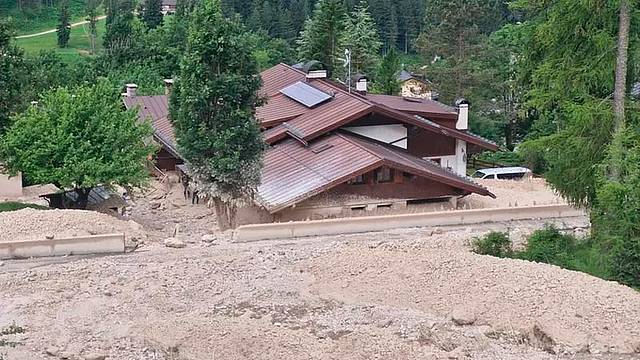 La frana che si è abbattuta nel corso del 2025 su Cancia, frazione di Borca di Cadore