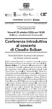 Circolo Culturale Bellse - Claudio Bolzan, Shubert