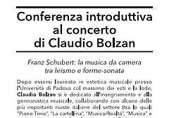Circolo Culturale Bellse - Claudio Bolzan, Shubert Circolo Culturale Bellse - Claudio Bolzan, Shubert