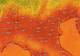 Le temperature previste nel weekend (Windy)