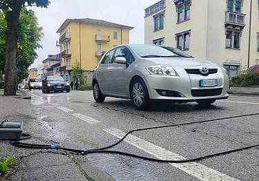 I sensori conta-auto in viale Fantuzzi