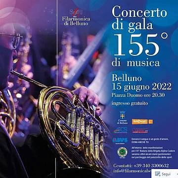 Filarmonica di Belluno - Concerto di gala per il 155° dalla fondazione