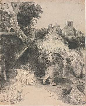 Rembrandt van Rijn, San Girolamo in un paesaggio italiano - Firenze, Gallerie degli Uffizi Rembrandt van Rijn, San Girolamo in un paesaggio italiano - Firenze, Gallerie degli Uffizi