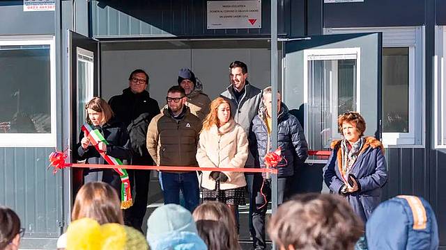 L'inaugurazione della nuova mensa scolastica a Valle di Cadore donata dalla Vianini Lavori