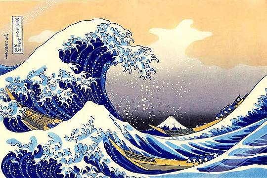 la “Grande onda di Kanagawa” di Hokusai