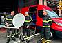 Vigili del fuoco durante l'esercitazione