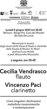 Cecilia Vendrasco flauto Vincenzo Paci clarinetto