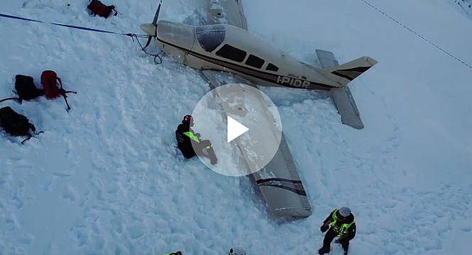 Immagine dell'aereo caduto sul Lagorai