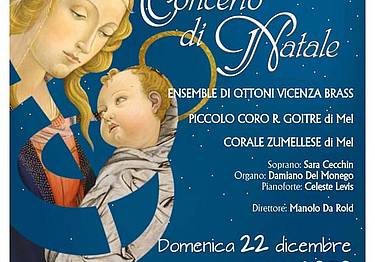 Locandina concerto Natale Mel 2019