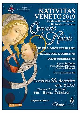 Locandina concerto Natale Mel 2019 Locandina concerto Natale Mel 2019