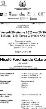 Nicolò Cafaro, pianoforte
