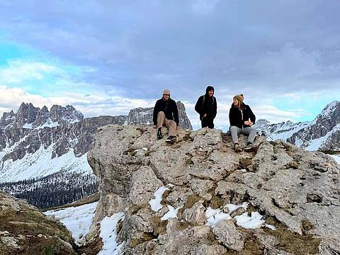 Roberto M. Lino, Antonio Barbieri, Clara Pacifico a Passo Giau