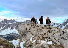 Roberto M. Lino, Antonio Barbieri, Clara Pacifico a Passo Giau Roberto M. Lino, Antonio Barbieri, Clara Pacifico a Passo Giau