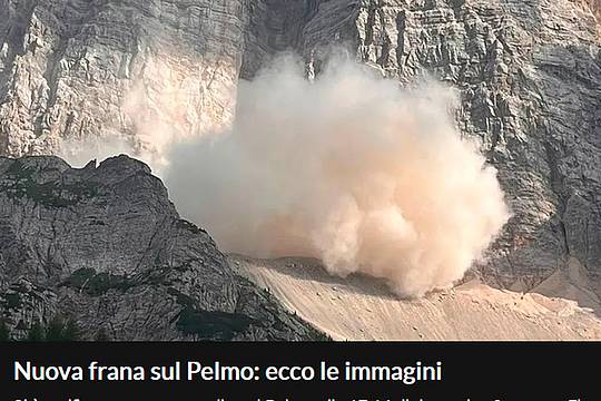 Nuova frana sul Pelmo - ecco le immagini