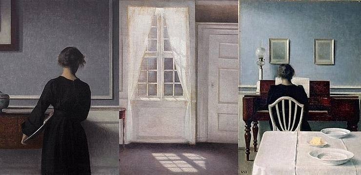 Vilhelm Hammershøi, Le finestre alte. Interno della casa dell'artista, Strandgade 25 (particolare), 1913, Charlottenlund-Copenhagen, Ordrupgaard Vilhelm Hammershøi, Le finestre alte. Interno della casa dell'artista, Strandgade 25 (particolare), 1913, Charlottenlund-Copenhagen, Ordrupgaard