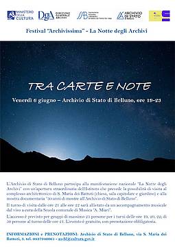 ''Notte degli Archivi'' a Belluno - Venerdì 6 giugno 2025