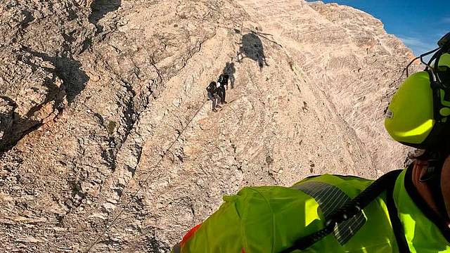 a circa 2.700 metri sulla Ferrata Dibona al Cristallo