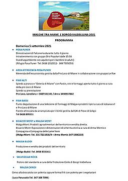 Programma MALGHE tra MIANE e BORGOVALBELLUNA 2021- 1 Programma MALGHE tra MIANE e BORGOVALBELLUNA 2021- 1