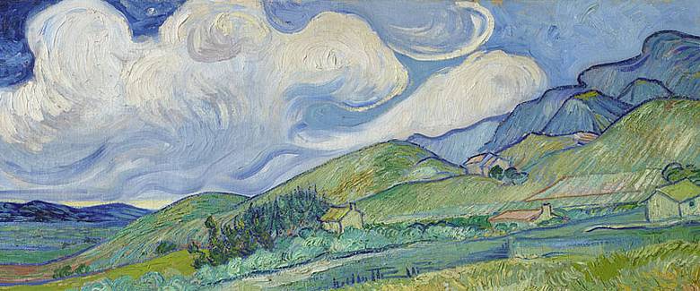 Vincent van Gogh, Paesaggio a Saint-Rémy (particolare), 1889 - Ny Carlsberg Glyptotek, Copenaghen, prestito a lungo termine dalla National Gallery of Denmark, Copenaghen, inv. SMK 1840 Vincent van Gogh, Paesaggio a Saint-Rémy (particolare), 1889 - Ny Carlsberg Glyptotek, Copenaghen, prestito a lungo termine dalla National Gallery of Denmark, Copenaghen, inv. SMK 1840