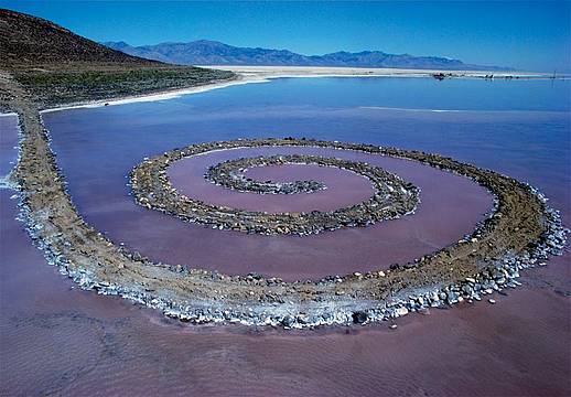 Gianfranco Gorgoni, Smithson, Robert Spiral Jetty Great Salt Lake UT 1970