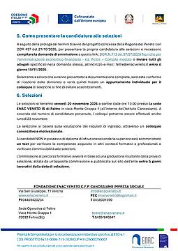 bando selezione LINEA 2 DGR 713 IFTS Belluno - avvio fine novembre 6 bando selezione LINEA 2 DGR 713 IFTS Belluno - avvio fine novembre 6