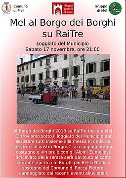 MEL -Borgo dei Borghi su Rai Tre MEL -Borgo dei Borghi su Rai Tre