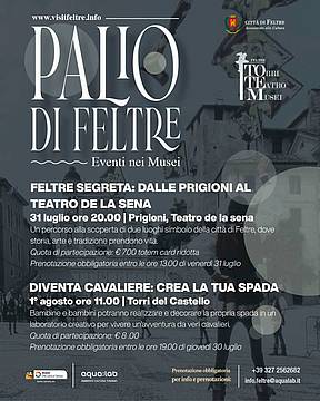 PALIO DI FELTRE EVENTI NEI MUSEI PALIO DI FELTRE EVENTI NEI MUSEI