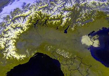 La pianura Padana vista dal satellite