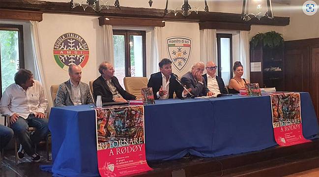 inaugurazione della mostra sullo sci presso la Casa del Maestro a Borgo Prà di Belluno