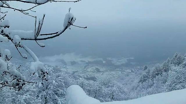 Una nevicata in Valdobbiadene