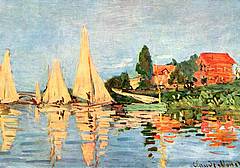 Claude Monet, Regate a Argenteuil (particolare), 1872 - Parigi, musée d'Orsay Claude Monet, Regate a Argenteuil (particolare), 1872 - Parigi, musée d'Orsay