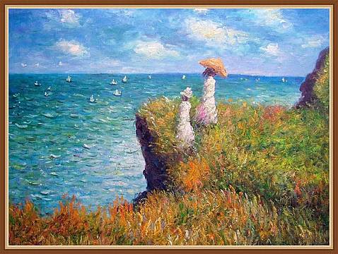 Claude Monet, Passeggiata sulla scogliera a Pourville (particolare), 1882 - The Art Institute of Chicago Claude Monet, Passeggiata sulla scogliera a Pourville (particolare), 1882 - The Art Institute of Chicago