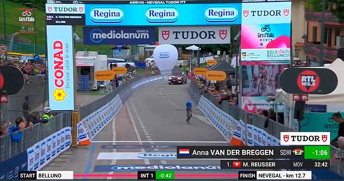 4 - Belluno-Nevegal - L'arrivo della nuova maglia rosa