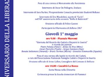 80° anniversario della Liberazione - Belluno