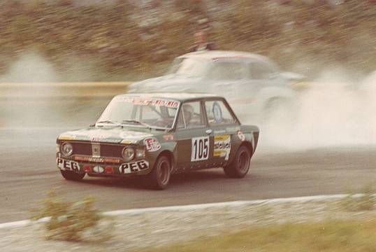 La Fiat 128 Trivellato di Bepi Gallo “Girasole” a Varano nel Trofeo Brevetti Gabbiani 1972