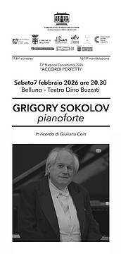 Grigory Sokolov pianoforte - Sabato 7 febbraio ore 20.30 Teatro Dino Buzzatti